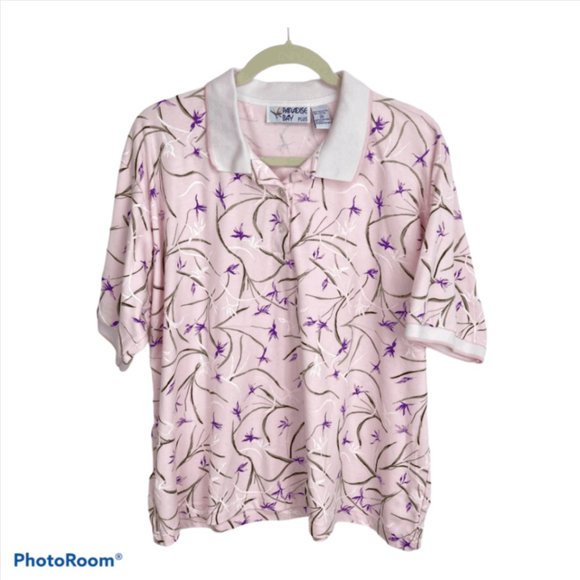 Pardise Bay Short Sleeve Floral Pullover Top Sz 2X - Picture 1 of 11